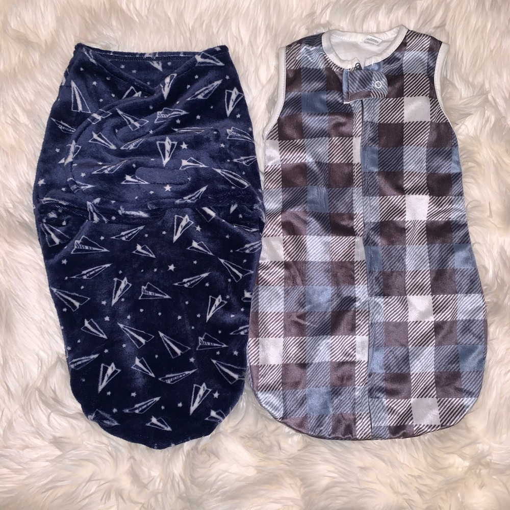 Baby boy swaddle snuggies